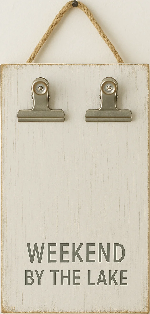 Lake House Rustic Hanging Clipboard
