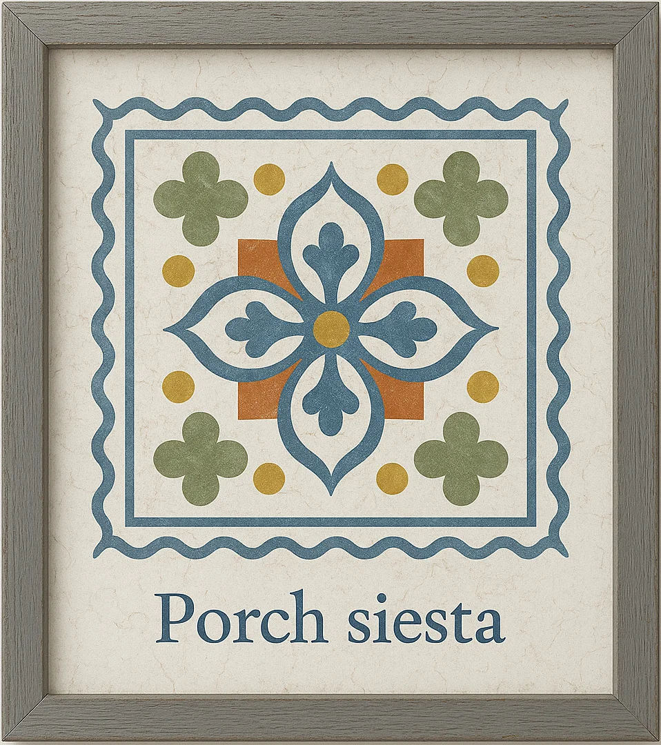 Mediterranean Tile Style Wall Art – Porch Siesta
