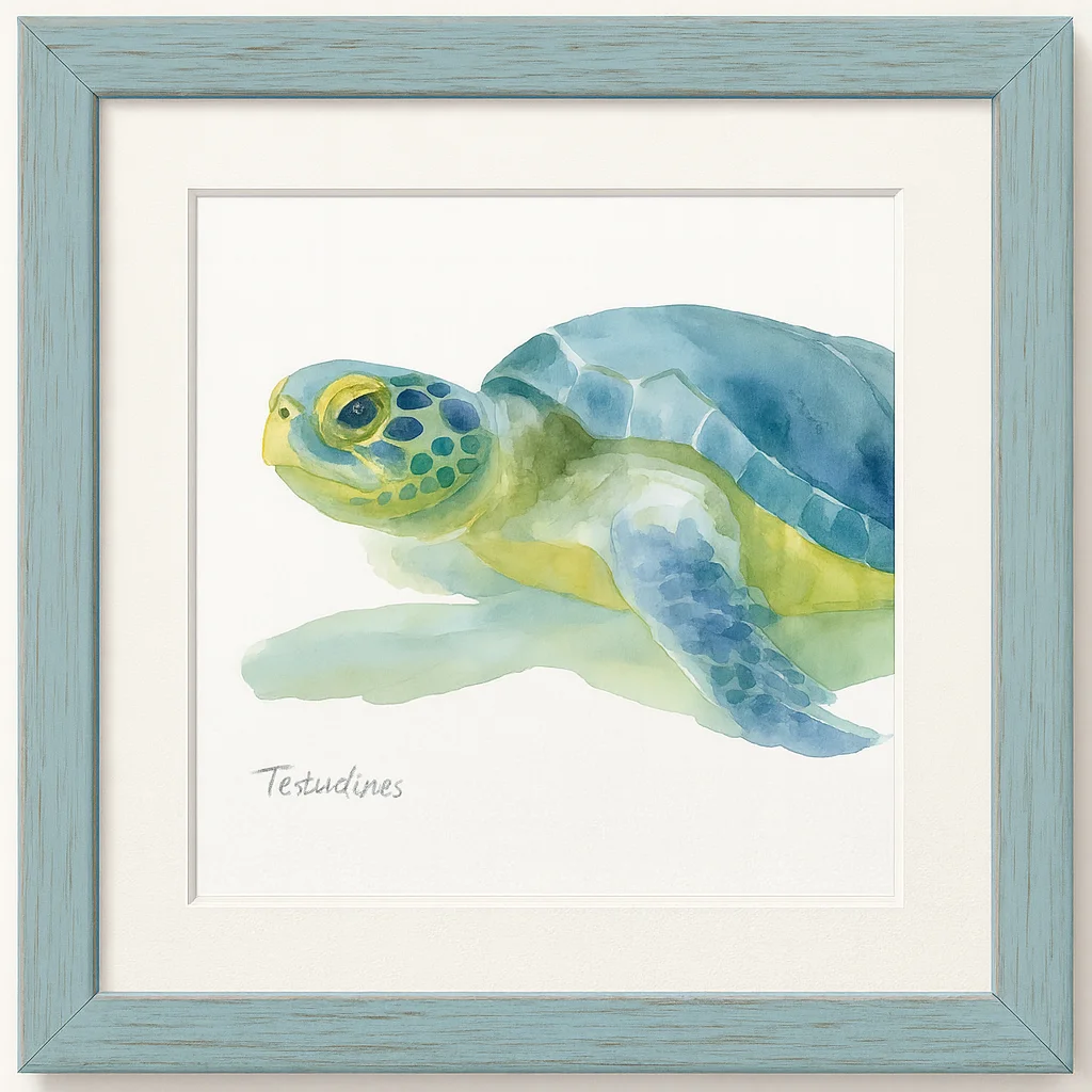 Ocean Breeze Watercolor Print – Sea Turtle