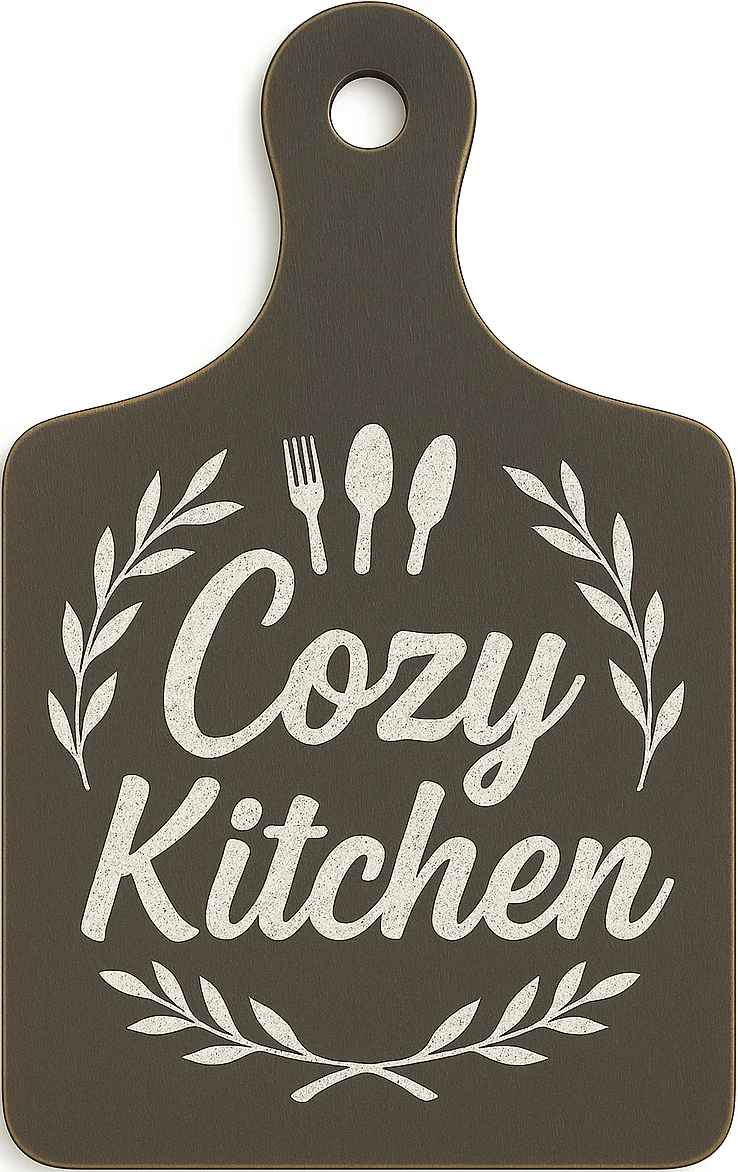 Cozy Kitchen Cutting Board Plaque