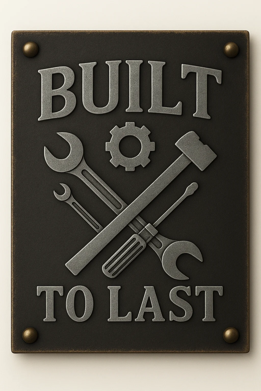 “Built to Last” Tool Plaque