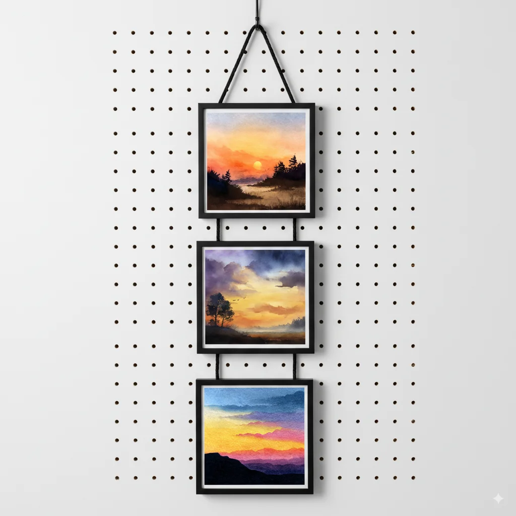 Sunset Landscape Triptych
