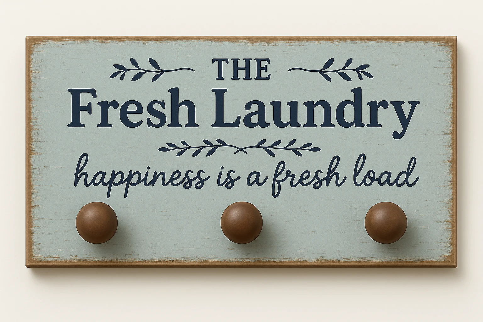 Rustic Laundry Wall Hook Plaque