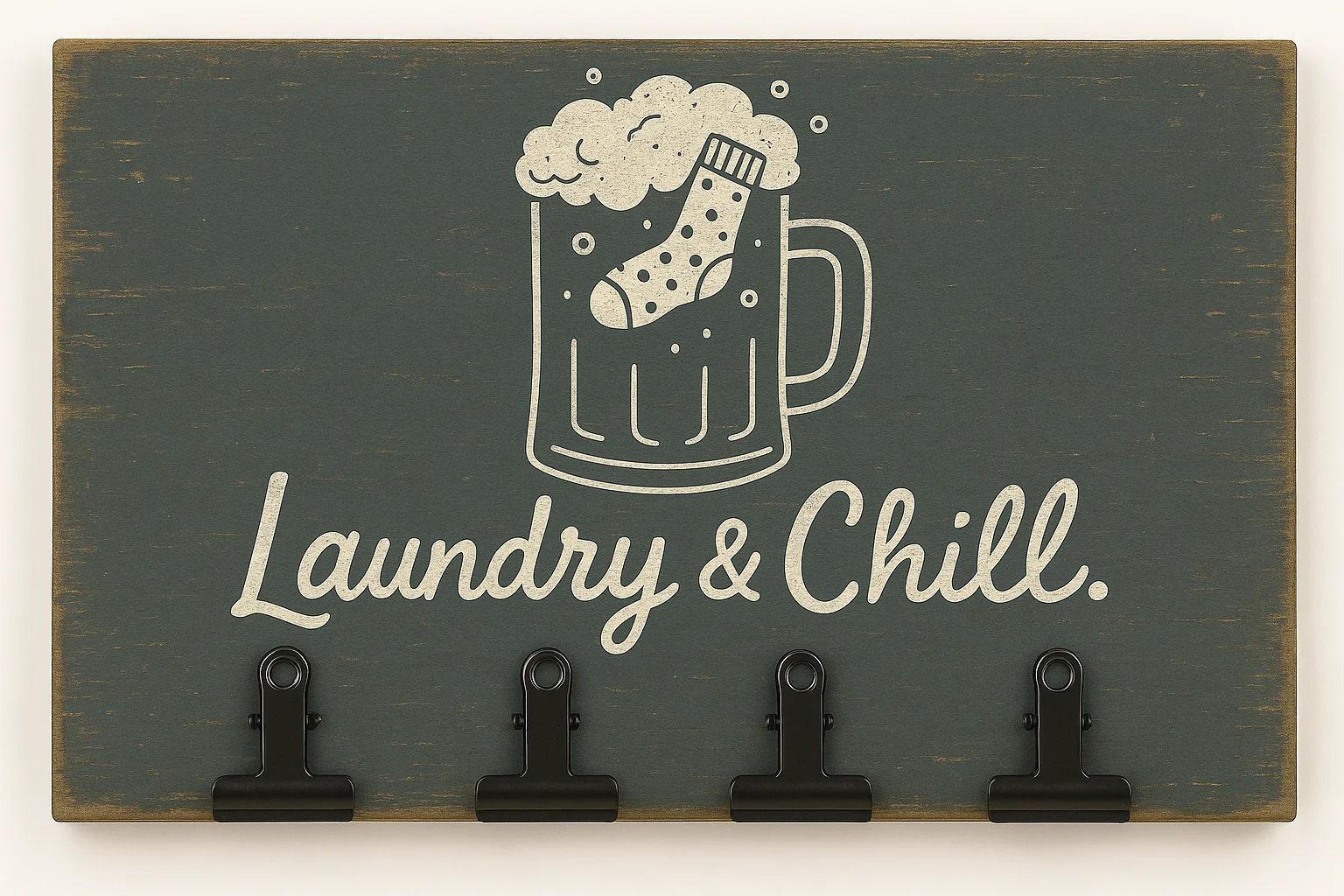 Laundry & Chill Hook Plaque