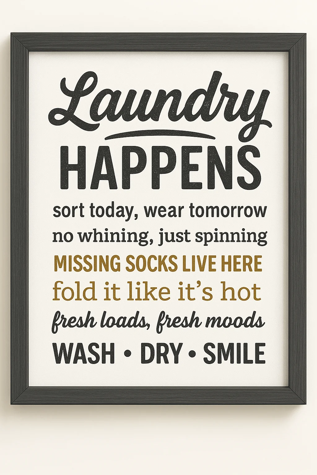 Laundry Rules Sign