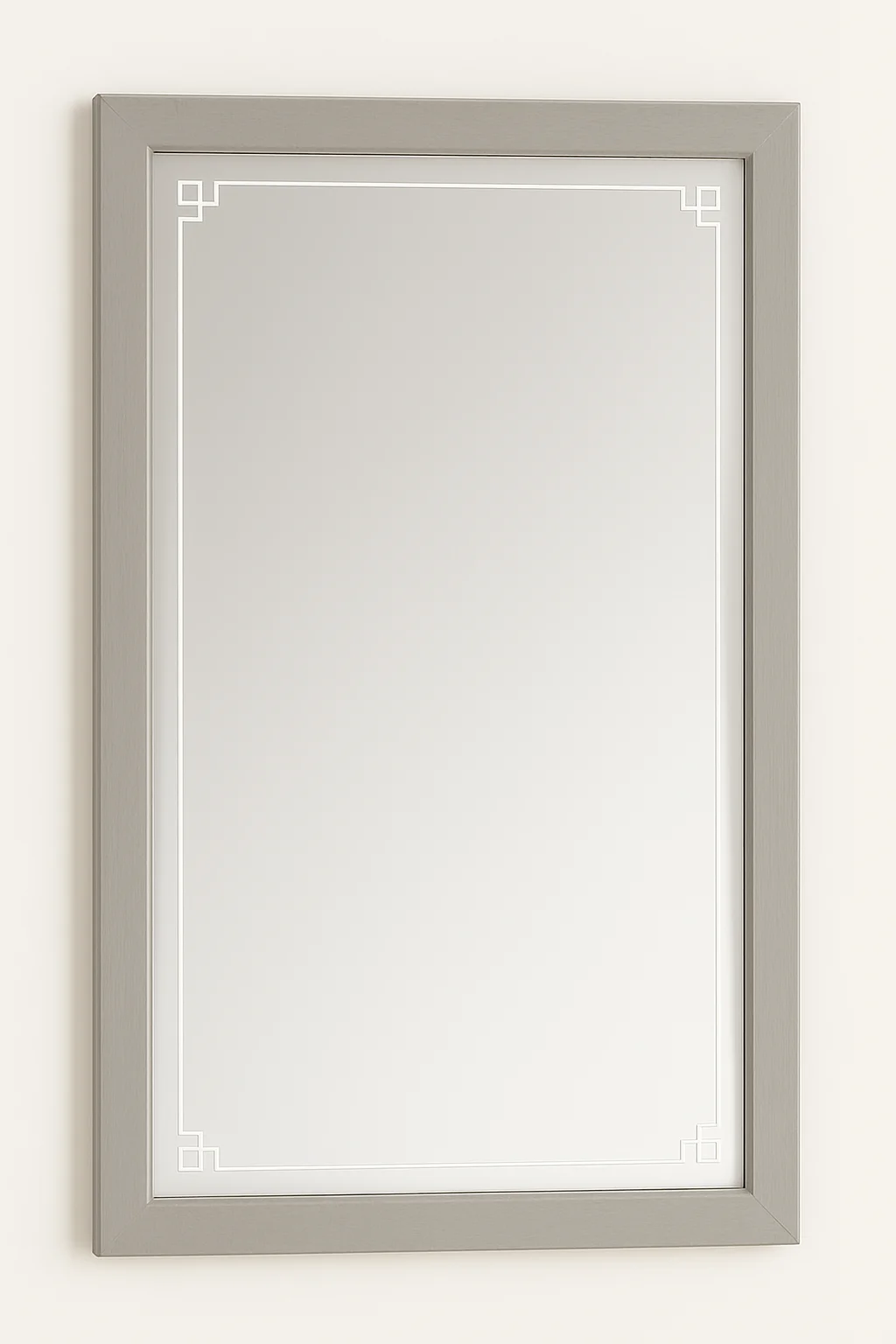 Gray Minimalist Wall Mirror